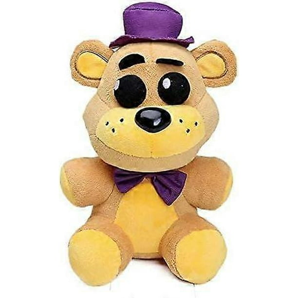 10 inch Cute Night Plush - Purple Hat Golden Freddy Plush Toys - Adorable Withered Bear Stuffed Fredbear Fazbear Freddie Plushie - Game Fans - Peluche