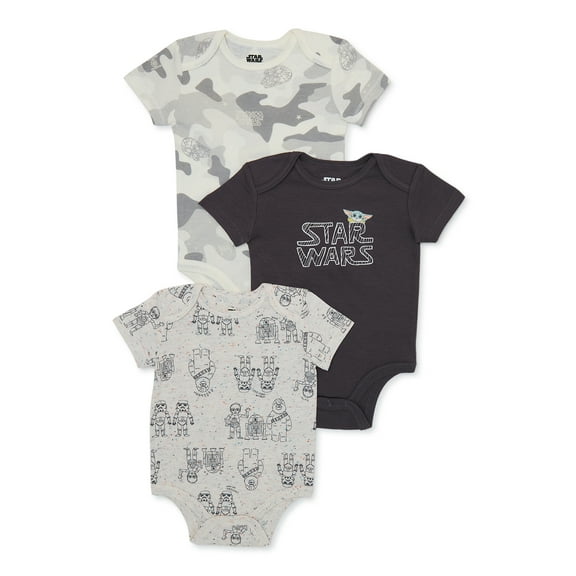 Star Wars Baby Boys Bodysuit, 3-Pack, Sizes 0-24 Months