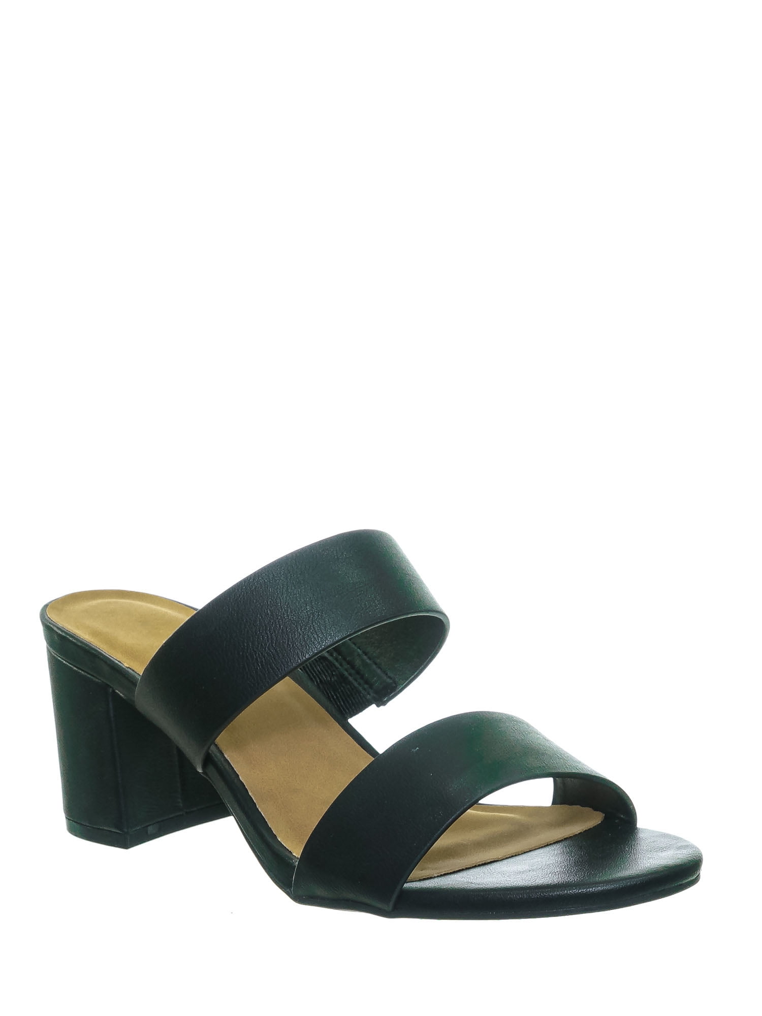 lime chunky block heel mule