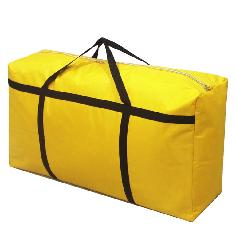 Convenient Canvas Storage Bag with Heavy-Duty Zipper - yellow