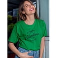 thumbnail image 2 of Adventure Is Calling Graphic Quote Women Kelly Green T-Shirt, Female Medium, 2 of 4