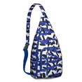 thumbnail image 1 of Pop Art Sling Backpack - Colorful Abstract Psychedelic Pattern Shoulder Bag, Fashionable Lightweight Pack, 1 of 4