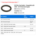 thumbnail image 2 of Oil Filler Cap Gasket - Compatible with 2000 - 2019 Chevy Impala 2001 2002 2003 2004 2005 2006 2007 2008 2009 2010 2011 2012 2013 2014 2015 2016 2017 2018, 2 of 2