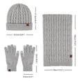 thumbnail image 6 of Winter Beanie Hat Neck Warm Scarf and Touch Screen Gloves Set for Women and Men,Knit Cap Set, 6 of 8