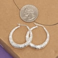 thumbnail image 4 of LeCalla 925 Sterling Silver Light-Weight Bamboo Hoop Earrings for Women and Teen 31MM, 4 of 9