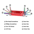 thumbnail image 4 of Clé à Douille Hexagonale Pliante Multi-Outils Outil à Vis à Rebord Pliant, 4 of 5