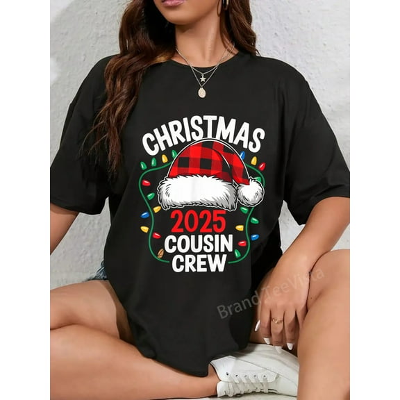 Merry Christmas Cousin Crew 2025 Family Matching Xmas 2025 T-Shirt