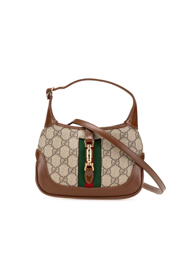Pre-Owned Gucci GG Supreme Ophidia Jackie 1961 Mini Handbag/Shoulder Bag, 2-Way, 637092,...