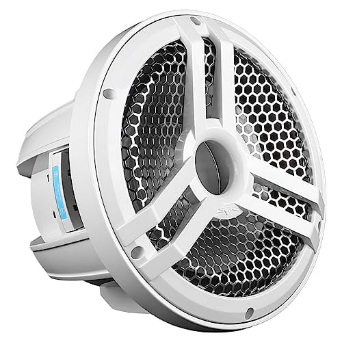 Skar Audio SKM10WD4 Caisson de Basses Marin 10 Pouces 1000W Max Power Dual 4 Ohms (Blanc)