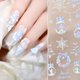 thumbnail image 2 of Pegatinas de uñas Lukmexor Christmas 5D con estampado de aurora azul, 2 of 7