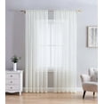 thumbnail image 1 of Crinkle Sheer Rod Pocket Curtains – 2 pack, Crinkled Texture, 1 of 3
