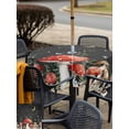 thumbnail image 5 of Outdoor Tablecloths with Umbrella Hole & Zipper, Mushroom 54x54 Inch Square Tablecloths, Botanical Watercolor Floral Leaf Butterfly Plant Waterproof Table Cloth, Patio/Pool/Picnic Table Covers, 5 of 8