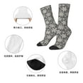thumbnail image 5 of Honeii Sparkling Snowflakes Print Adult Socks,Crew Socks,Casual Calf Socks,Daily Wear Socks for Men & Women, Perfect for Sports, Casual and Everyday Use, 5 of 6