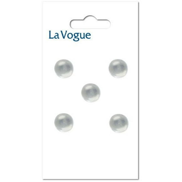 La Vogue 9 mm Shank Button - White, La Vogue buttons and closures offer you the most fashionable and contemporary assortment of styles and colours.