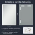 thumbnail image 5 of 16x20 Inch Frameless Wall Mirror with 1" Beveled Edge, Frameless Rectangle Mirror for Bathroom, Vanity, Living Room, 5 of 13