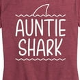 thumbnail image 3 of Instant Message - Auntie Shark - Women's Short Sleeve Graphic T-Shirt, 3 of 6