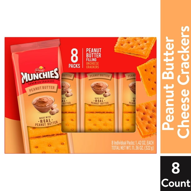 Munchies Peanut Butter Sandwich Crackers, 1.42 oz, 8 Count