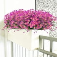 thumbnail image 3 of GRNSHTS Artificial Daisy Flowers, 4 pcs Artificial Flowers Green Plastic Shrubs Fake Flowers Indoor Outdoor Artificial Flowers (Fushia), 3 of 6