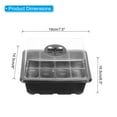 thumbnail image 2 of Unique Bargains 12 Cell Heightened Seeding Trays Kit Adjustable Humidity Domes for Greenhouse Planting, Black 5 Pack, 2 of 7