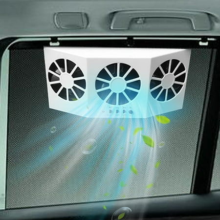 

Mini Fan Solar Powered Car Window Windshield Auto Fan Auto Ventilator System Mother s Day gifts for Fishing
