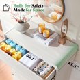 thumbnail image 4 of LLXINGS 5 Drawer Dresser for Bedroom, 48" Tall Modern Chest of Storage Drawers with Rounded Corners, Anti-Tip Kit, Wood Cabinet Organizer for Closet, Living Room, Nursery, Easy Assembly, White, 4 of 18