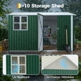 thumbnail image 3 of 10X8 FT Storage Shed,Outdoor Storage Shed with Windows & Double Doors,Outdoor Tool Shed with 450 Cu Ft Space,Metal Sheds Outdoor Storage for Garden, Backyard, Patio and Backyard, 3 of 8