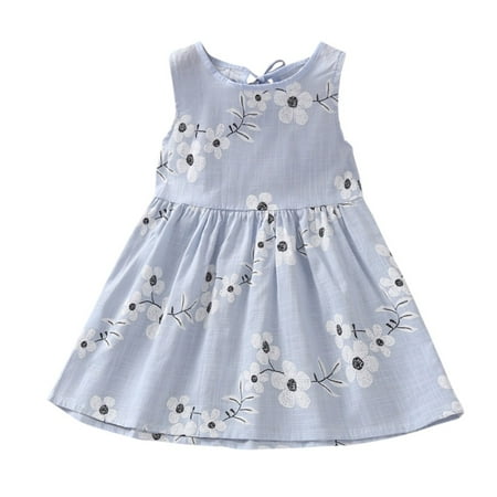

adviicd Toddler Dress Long Sleeve Girls Casual Maxi Floral Dress Long Sleeve Holiday Pockets Dresses Blue 9-12 Months
