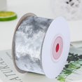 thumbnail image 3 of Single-sided Velvet Ribbon 30ft Colorful Multi-purpose DIY Craft Floral Arrangement Decoration Romantic Gift Ribbon-Silver, 3 of 8