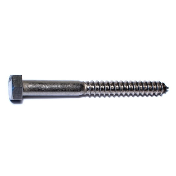 1/2" x 5" 18-8 Stainless Steel Hex Head Lag Screws HLSHSS-222