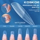 thumbnail image 2 of 120 Pzs Puntas De Uñas Postizas Transparentes Prensa En Cubierta Completa Ataúd Semi-Frosted Cápsula Salón Punta Accesorios Herramientas, 2 of 4