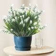 thumbnail image 3 of 8 Bundles Artificial Plants Outdoor, 14inch Artificial Lavender Flowers UV Resistant Plastic Faux Plants Fake Flowers Decoration, 3 of 6