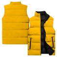 thumbnail image 2 of Women's Casual Fashion Sleeveless Vest Solid Color Cotton Jacket Yellow L, 2 of 4