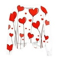 thumbnail image 4 of Jsaierl Chandails en Molleton pour Femmes Saint-Valentin Mignons Imprimé Cœur Chandails en Molleton Tendance Chandail Col Rond Décontracté Manches Longues pour Femmes, 4 of 4