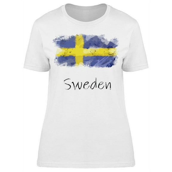Sweden Flag T-Shirt Women -Image by Shutterstock, Female XX-Large