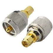 onelinkmore CB Radio Antenna Adapter SDR Connector UHF Male to SMA Male UHF PL259 Connector to SMA Coax Jack Connector for CB Radio Antennas Broadcast Radios WiFi HT Radio Antenna Cable Pack of 2