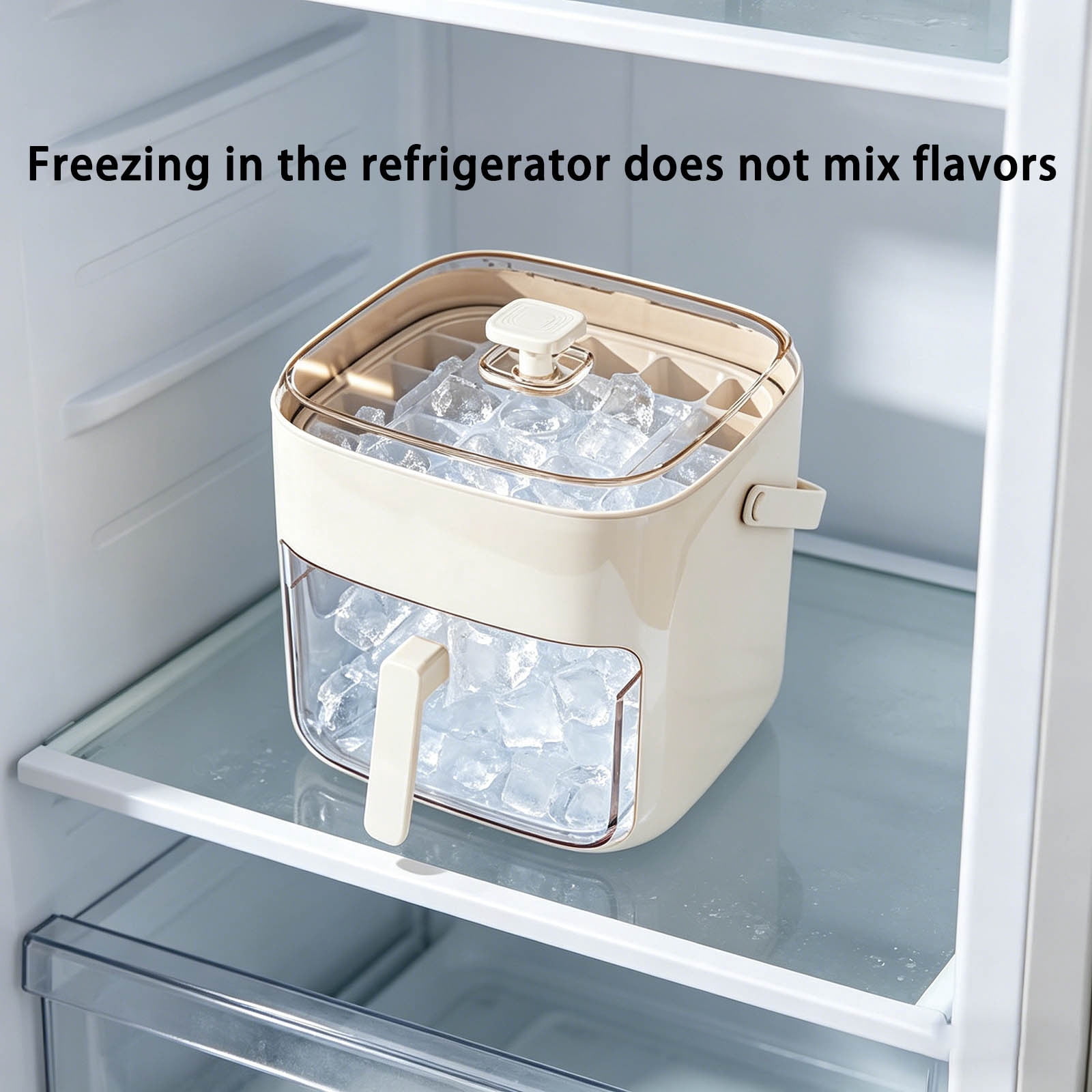 Portable Ice Maker For Freezer With Ice Making Stackable Maker Compact Countertop & Storage Drawer | For Home Household & Outdoor Freezing Containers for Food Silicone Sphere Brush Rubber Trays