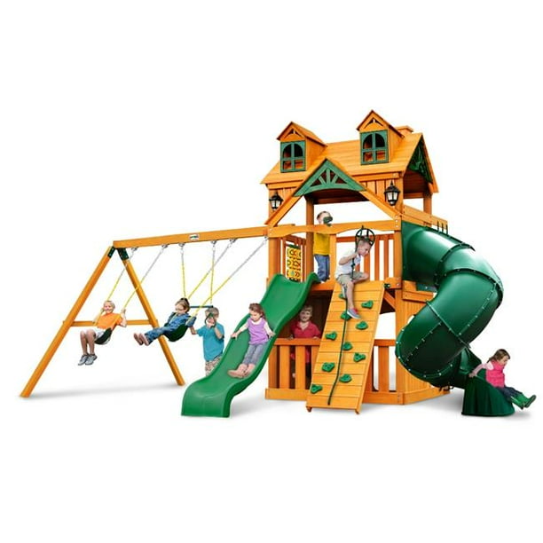 Malibu Extreme Clubhouse Swing Set with Amber Posts
