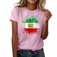 thumbnail image 2 of Tops de Cuello Alto para las Mujeres Amante Impreso Cuello Redondo Manga Corta Camiseta Casual, Blusa Diaria de Estiramiento Suave, 2 of 5