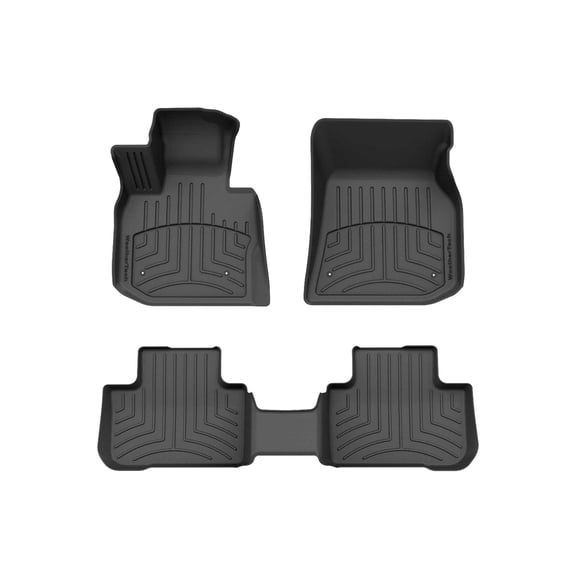 WeatherTech FloorLiner HP Custom Fit Floor Mats compatible with BMW X3 30i, X3 M Competition, X3 M, X4 30i, X3 M40i, X4 M - 1st & 2nd Row, Black
