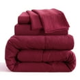 thumbnail image 4 of Ntbay 7 Piece King Bedding Comforter Set, Ultra Soft and Breathable Bed in a Bag, Includes Quilted Comforter, Fitted Sheet, Flat Top Sheet, 2 Envelope Pillowcases, 2 Pillow Shams, Wine Red, 4 of 8