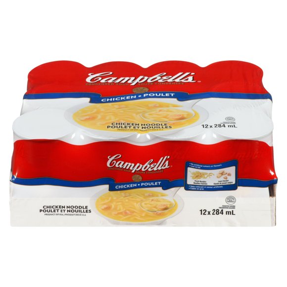 Soupe condensée Campbell'sMD, Poulet et nouilles, longue conservation (12 x 284 ml)
