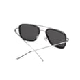 thumbnail image 5 of Tony Stark Aviator Sunglasses - Silver & Black Frame / Smoke Lens, 5 of 6