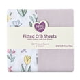 thumbnail image 5 of Parent's Choice Cotton Fitted Crib Sheets for Baby Girls, Floral, 2-Pack, 5 of 6