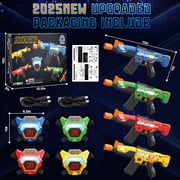 Huge Wave Shooting Tag Toy Set of 4, with LED Digital Vests, Rechargeable Outdoor Indoor Shoot Game Toy for Kids, Christmas Birthday Gifts for Boys Girls 8-12 Years