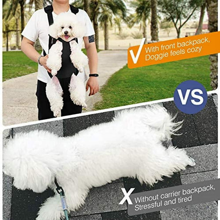 Pawaboo Pet carrier Backpack, Adjustable Pet Front cat Dog carrier Backpack  Travel Bag, Legs Out, Easy