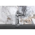 thumbnail image 3 of Kingston Brass KSD3541TKL Hallerbos One-Handle 1-Hole Bathroom Faucet with Deck Plate and Push Pop-Up Drain in Polished Chrome, 3 of 7