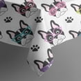 thumbnail image 5 of French Bulldog with Glasses White Square Tablecloth,Waterproof Square Table Cover,Wipeable Spillproof Washable Table Cover for Home Kitchen Party Decor 42"X42"(107x107cm), 5 of 6
