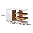 thumbnail image 5 of Sofa Table with 1 Door Cabinet and 2 Floating Shelves White and Brown, 5 of 5