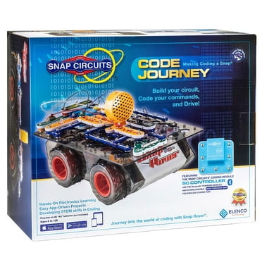 Snap Circuits Code Journey, Build Your Circuit, Code Your Commands, and Drive, Bluetooth Controlled, STEM Building Toy for Ages 8 to 108
