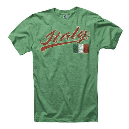 Italy Heathered Green Ring Spun Country T-Shirt